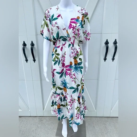 blue island cover up dress O'Neill Women's Belizin Long Sleeve Cover-Up Dress in Blue, Size Large main image 1
